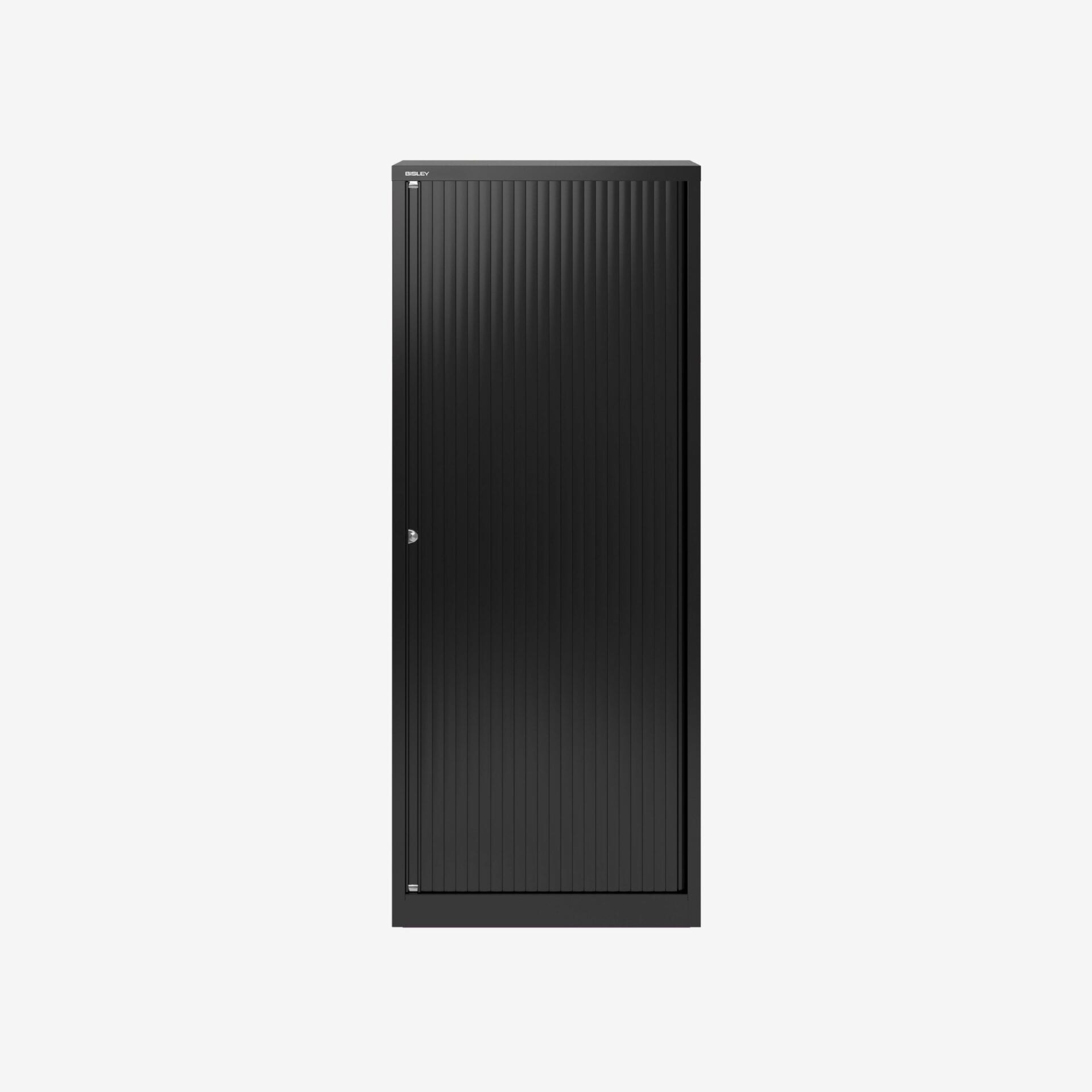 Wholesale Tall Tambour Unit in Black | Bisley Direct