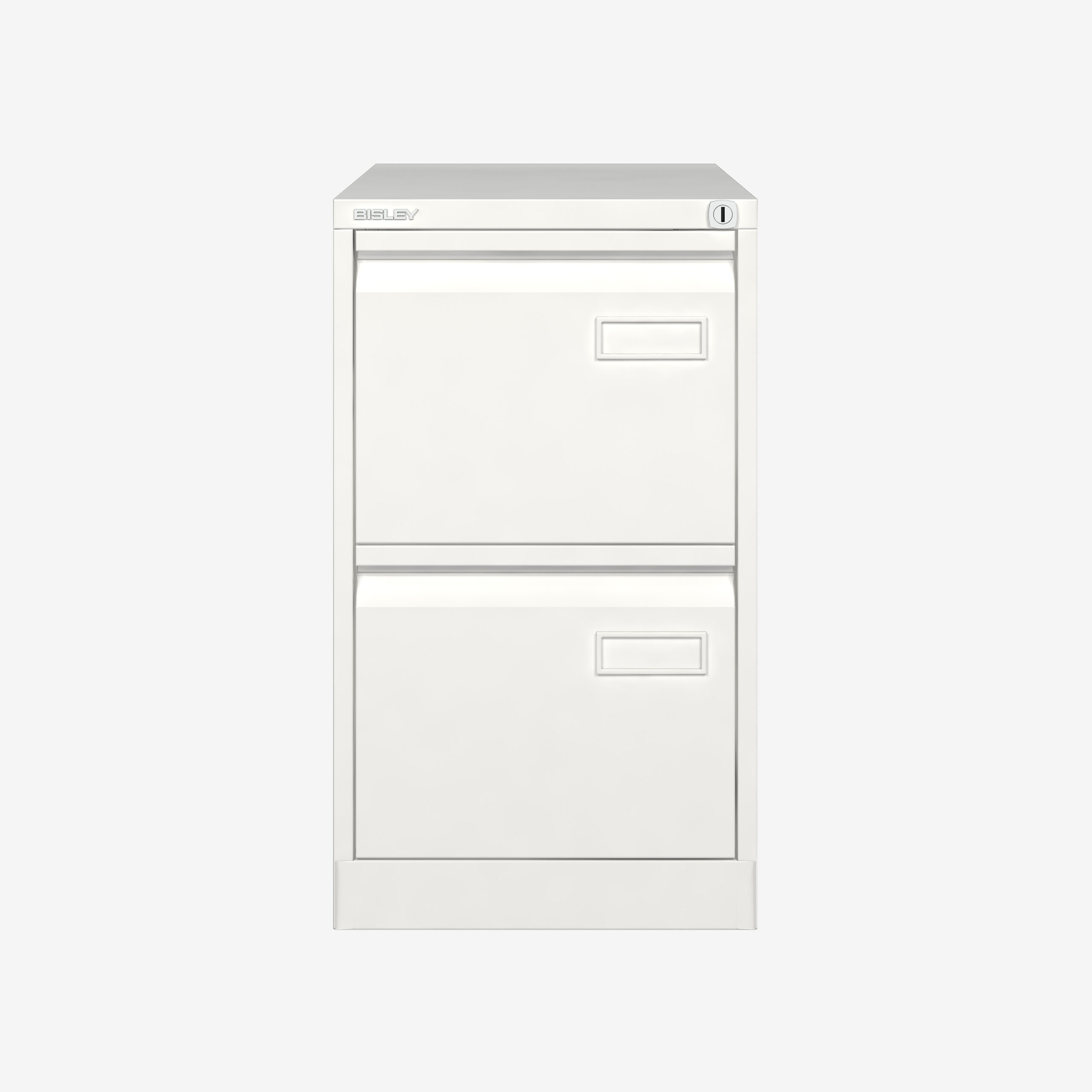 Bisley 2 Drawer A4 Filing Cabinet in Traffic White | Bisley Direct