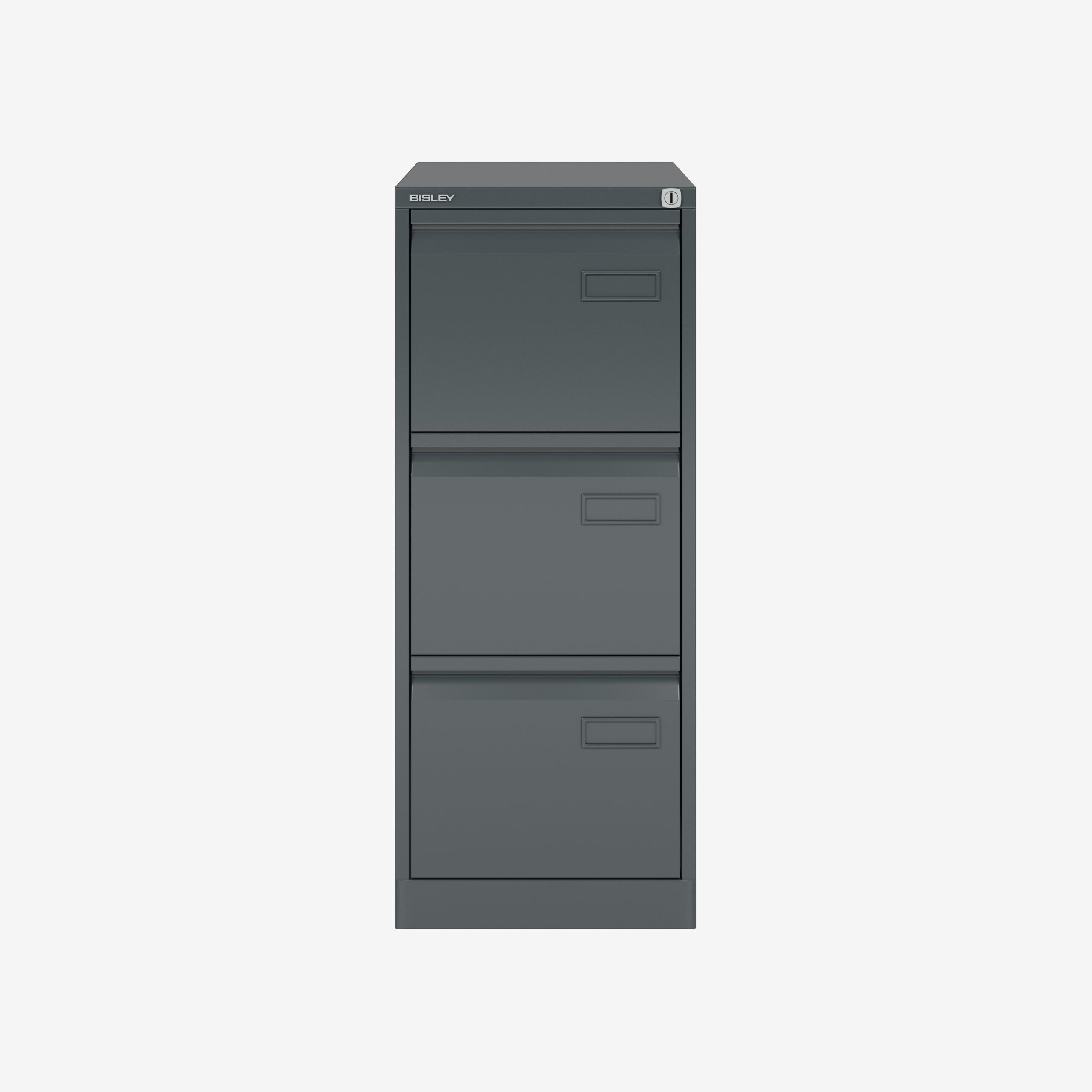 Bisley Wholesale 3 Drawer A4 Filing Cabinet in Anthracite Grey | Bisley Direct