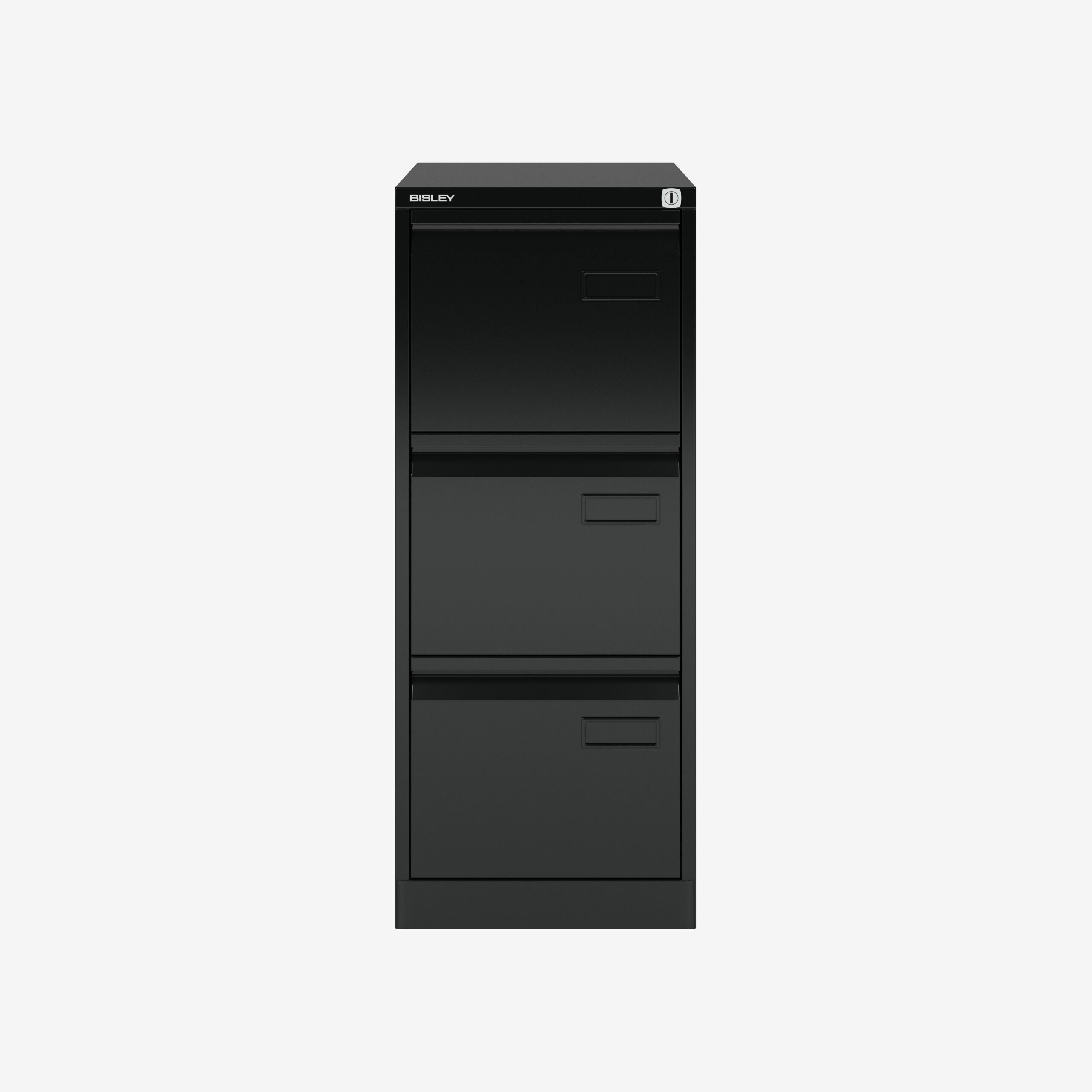 Bisley Wholesale 3 Drawer A4 Filing Cabinet in Black | Bisley Direct