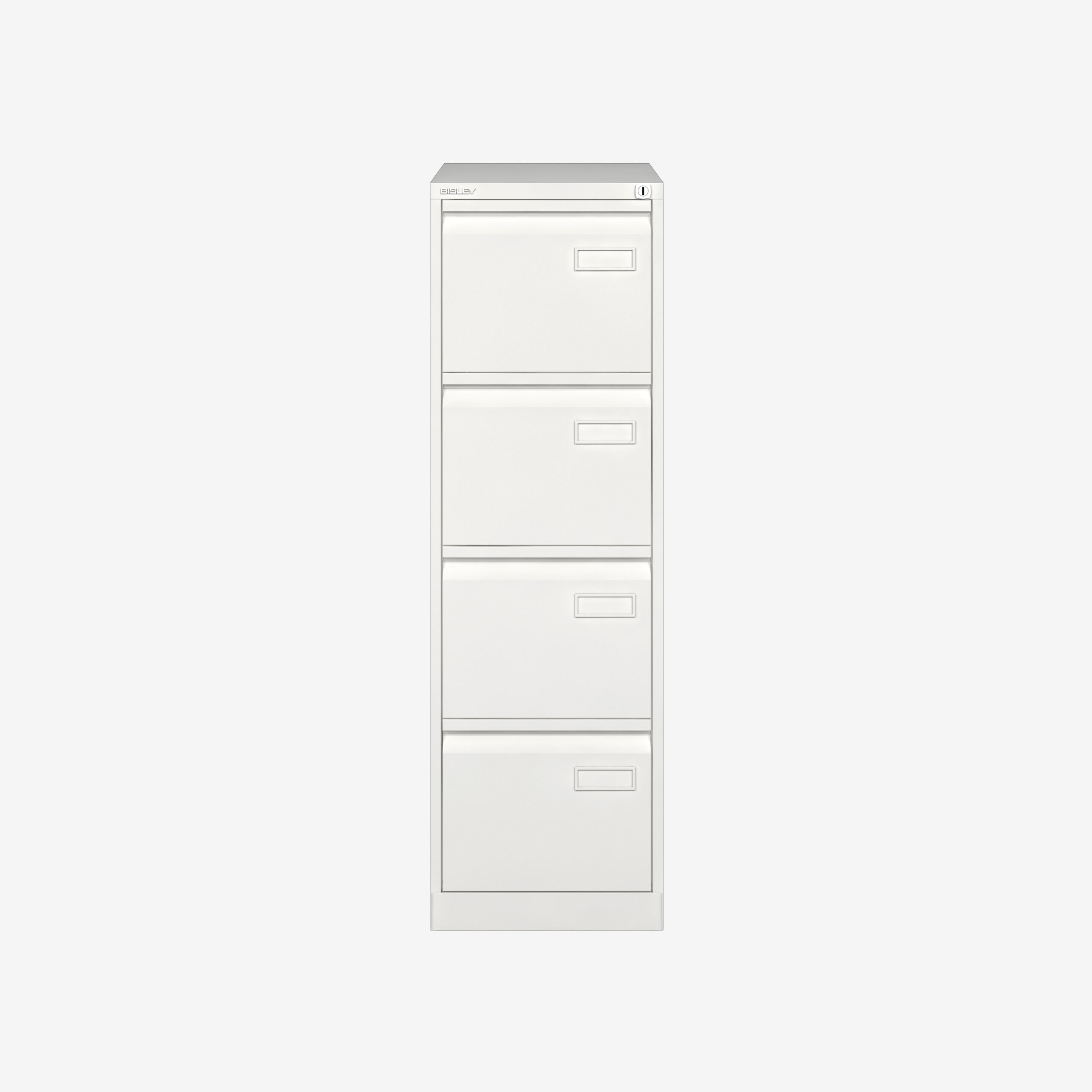 Bisley 4 Drawer Filing Cabinet for Workplaces in Traffic White | Bisley Direct