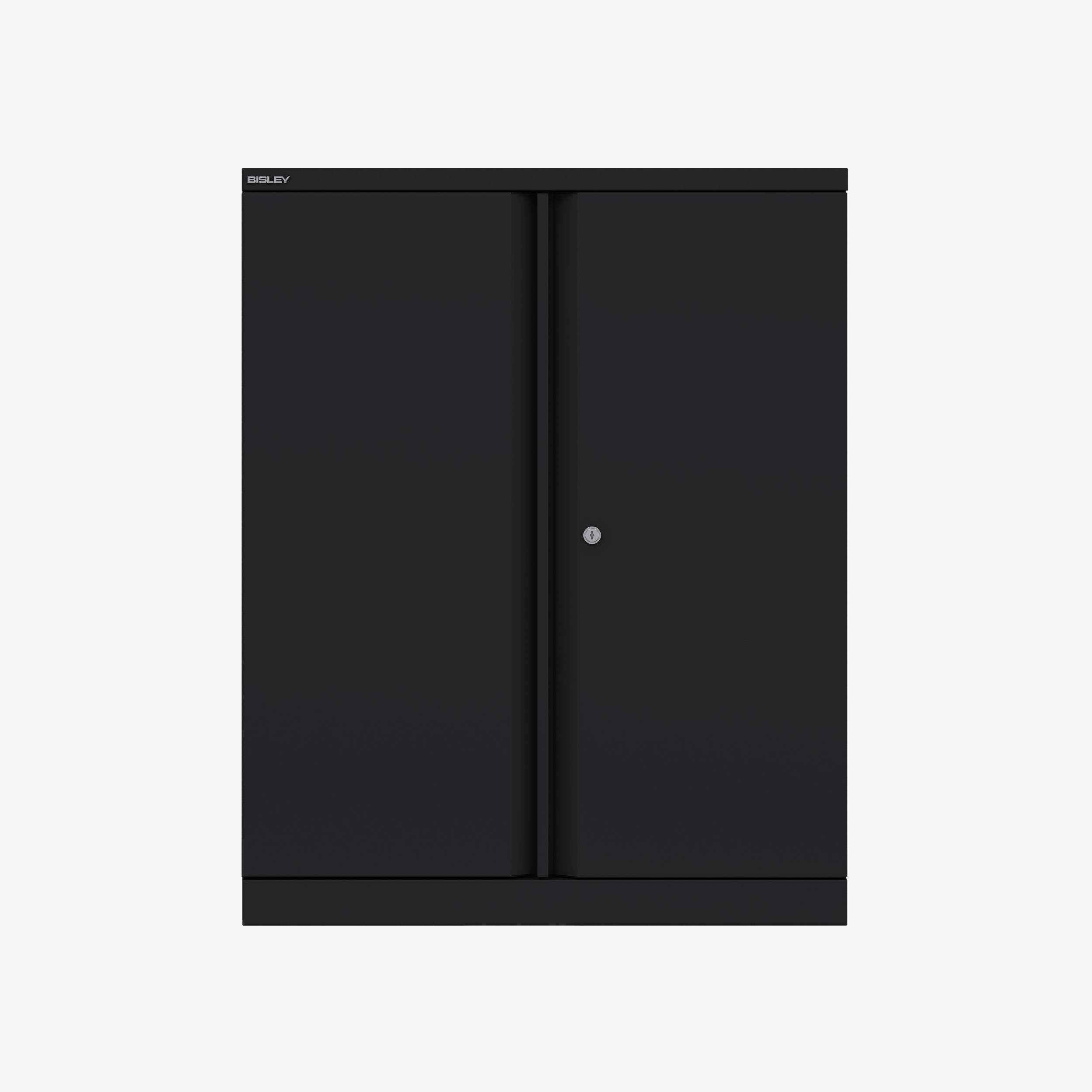 1000MM Wide Metal Lockable Cupboard in Black | Bisley Direct