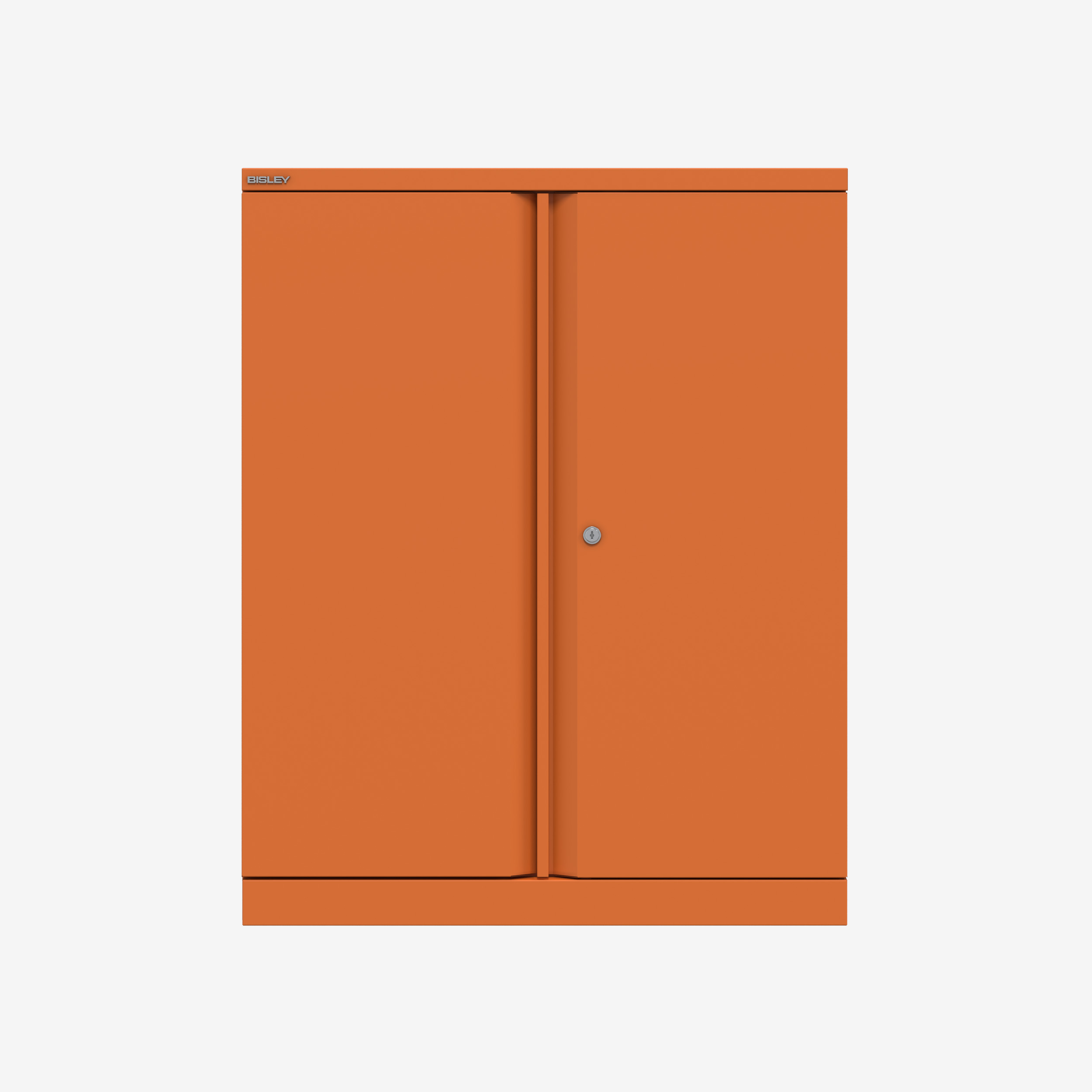 1000MM Wide Metal Lockable Cupboard in Orange | Bisley Direct