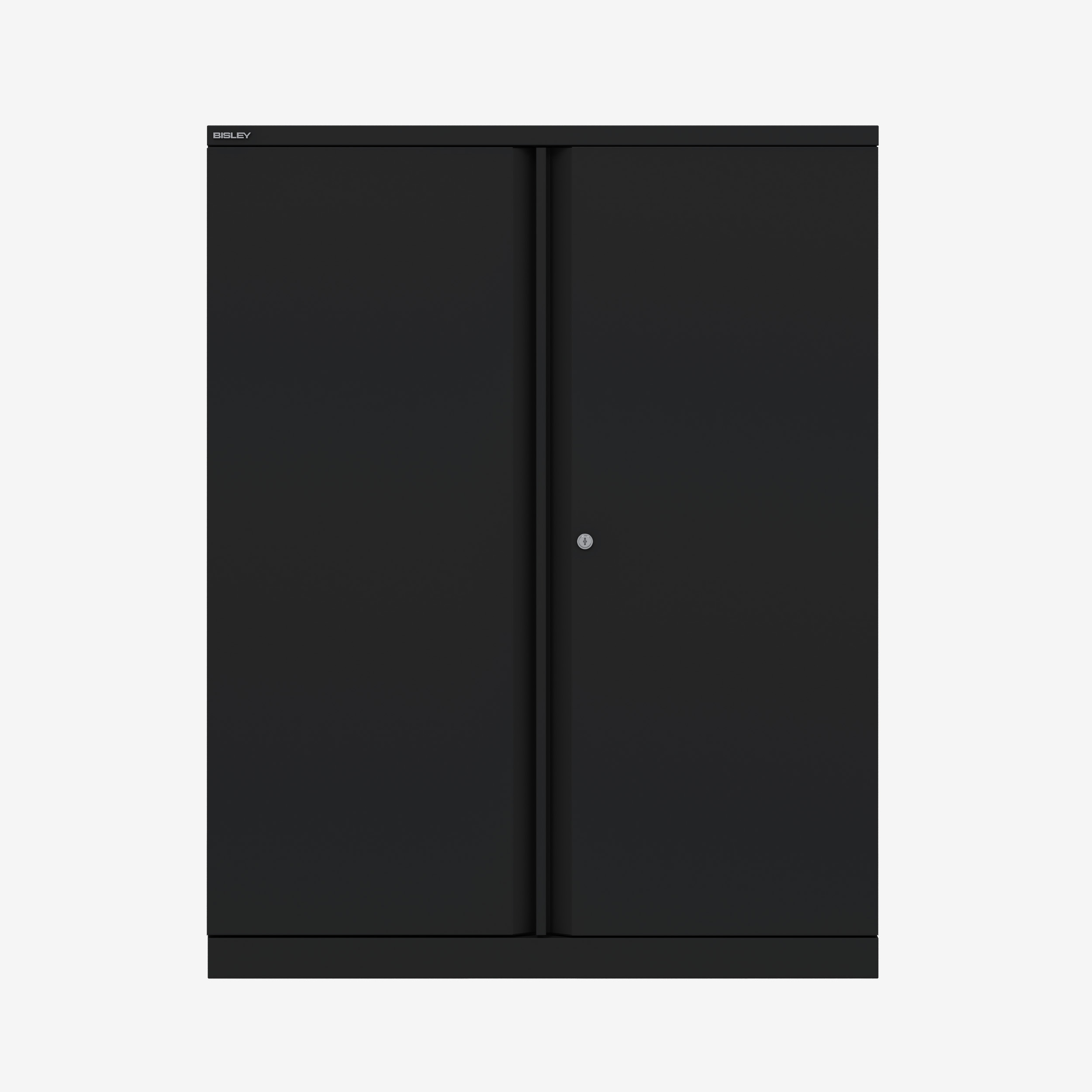 1270MM Tall Metal Office Cupboard in Black | Metal Lockable Cupboard