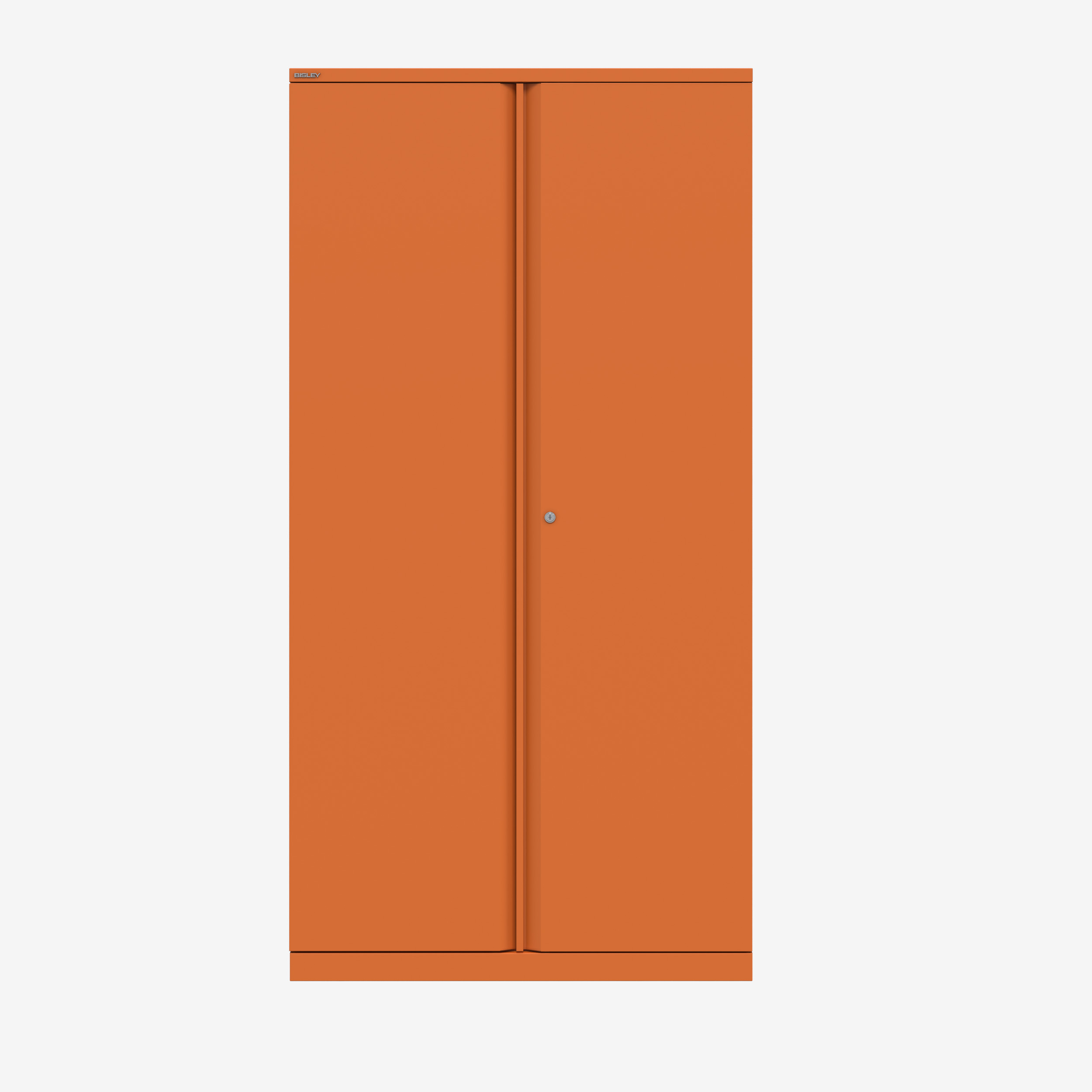 100MM Metal Lockable Cupboard in Orange | Tall Metal Office Cupboard