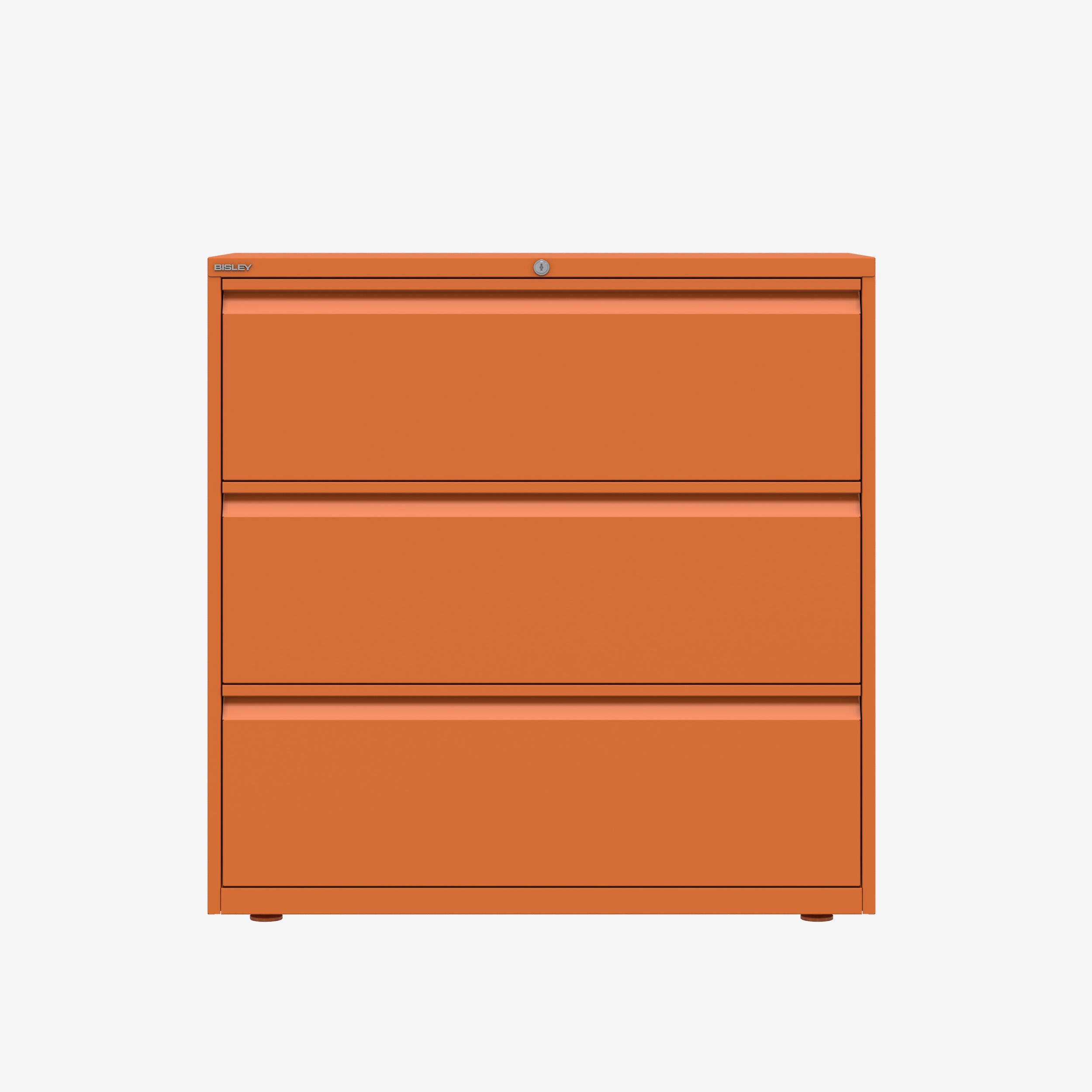 Bisley Wholesale 3 Drawer Side Filing Cabinet 1000MM in Orange | Bisley Direct