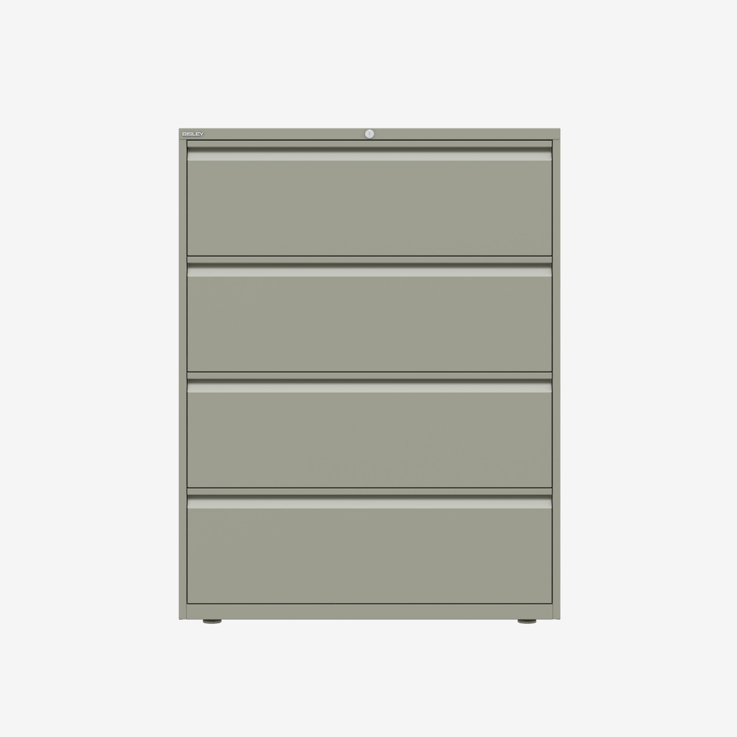 Wholesale Wide 4 Drawer Filing Cabinet in Goose Grey | Bisley Direct