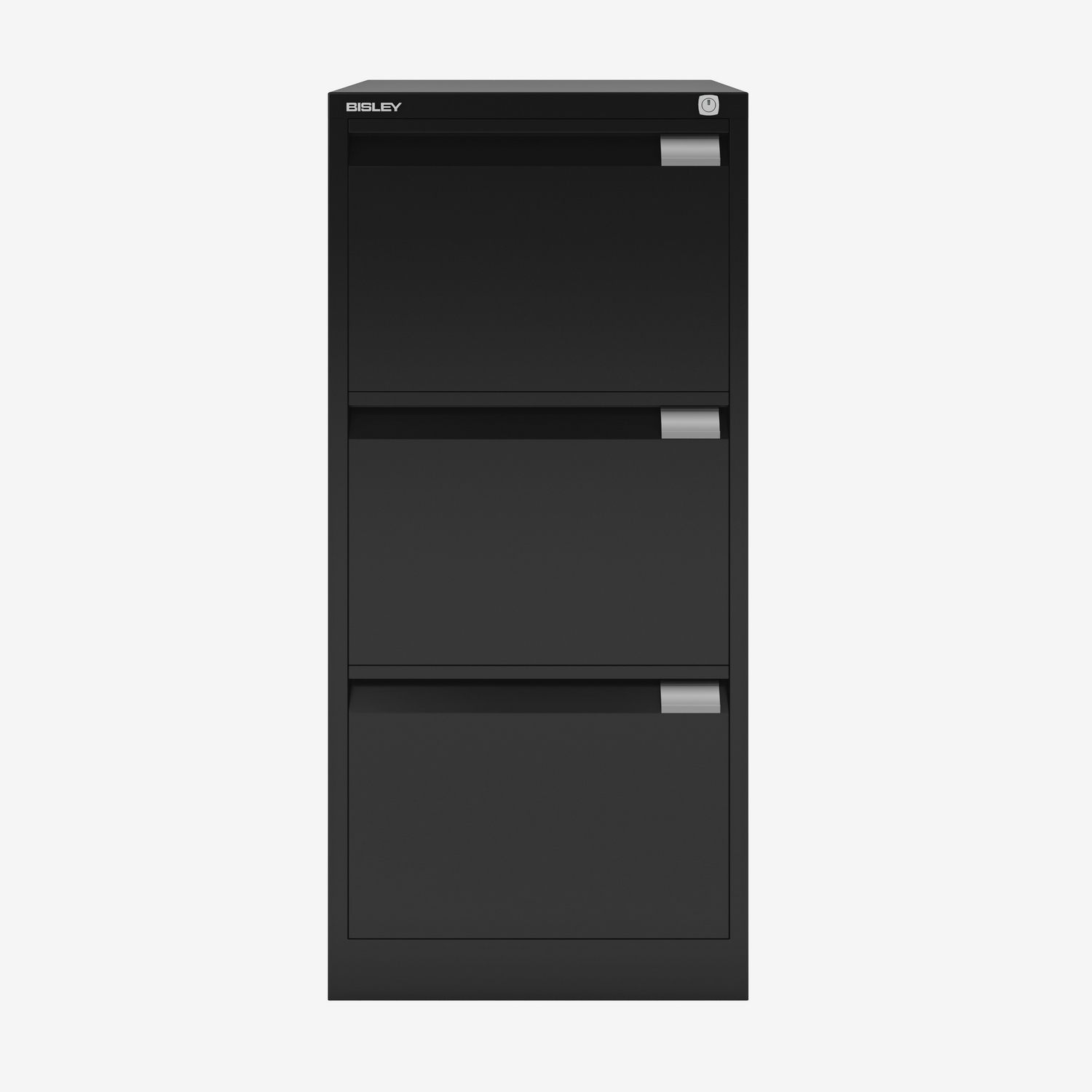 Bisley 3 Drawer Foolscap Filing Cabinet in Black | Bisley Direct