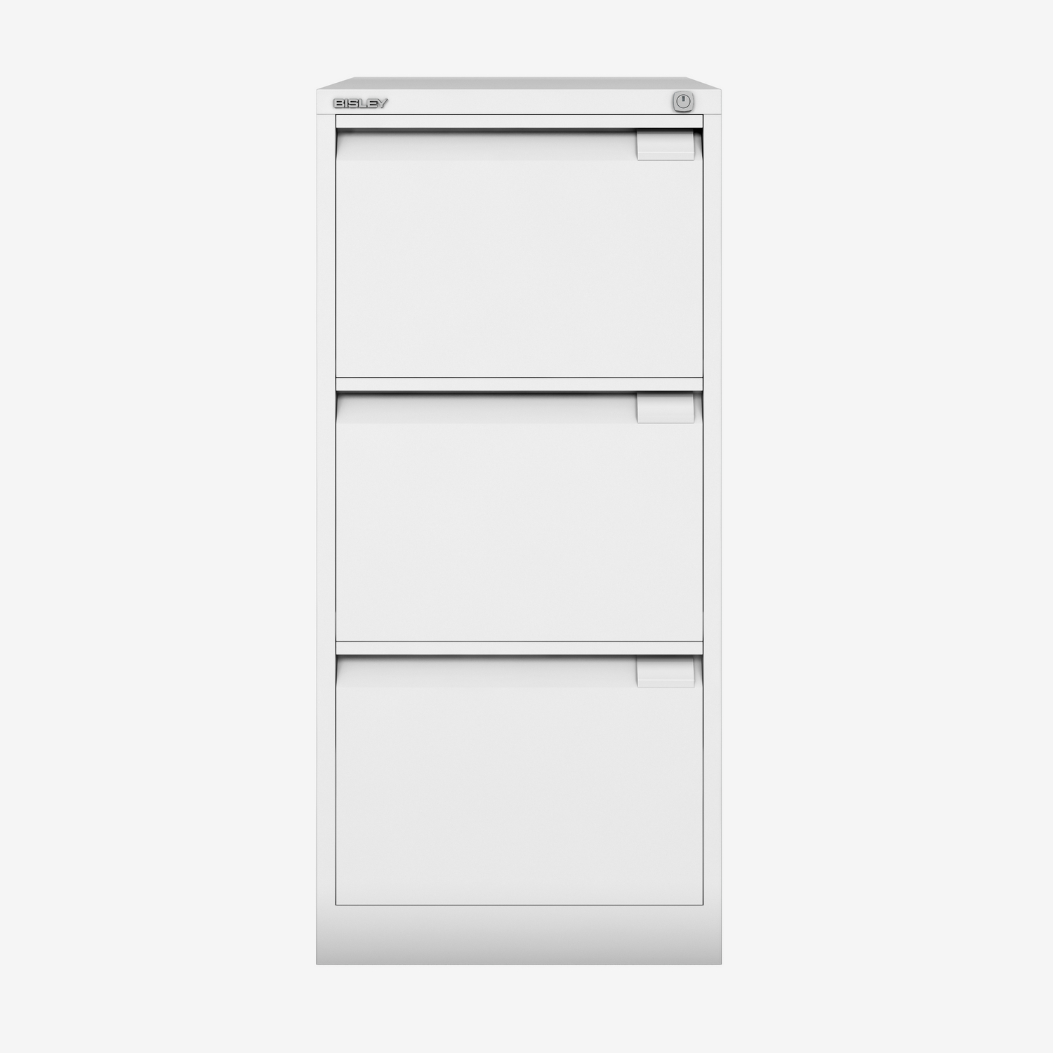 Bisley 3 Drawer Foolscap Filing Cabinet in Traffic White | Bisley Direct