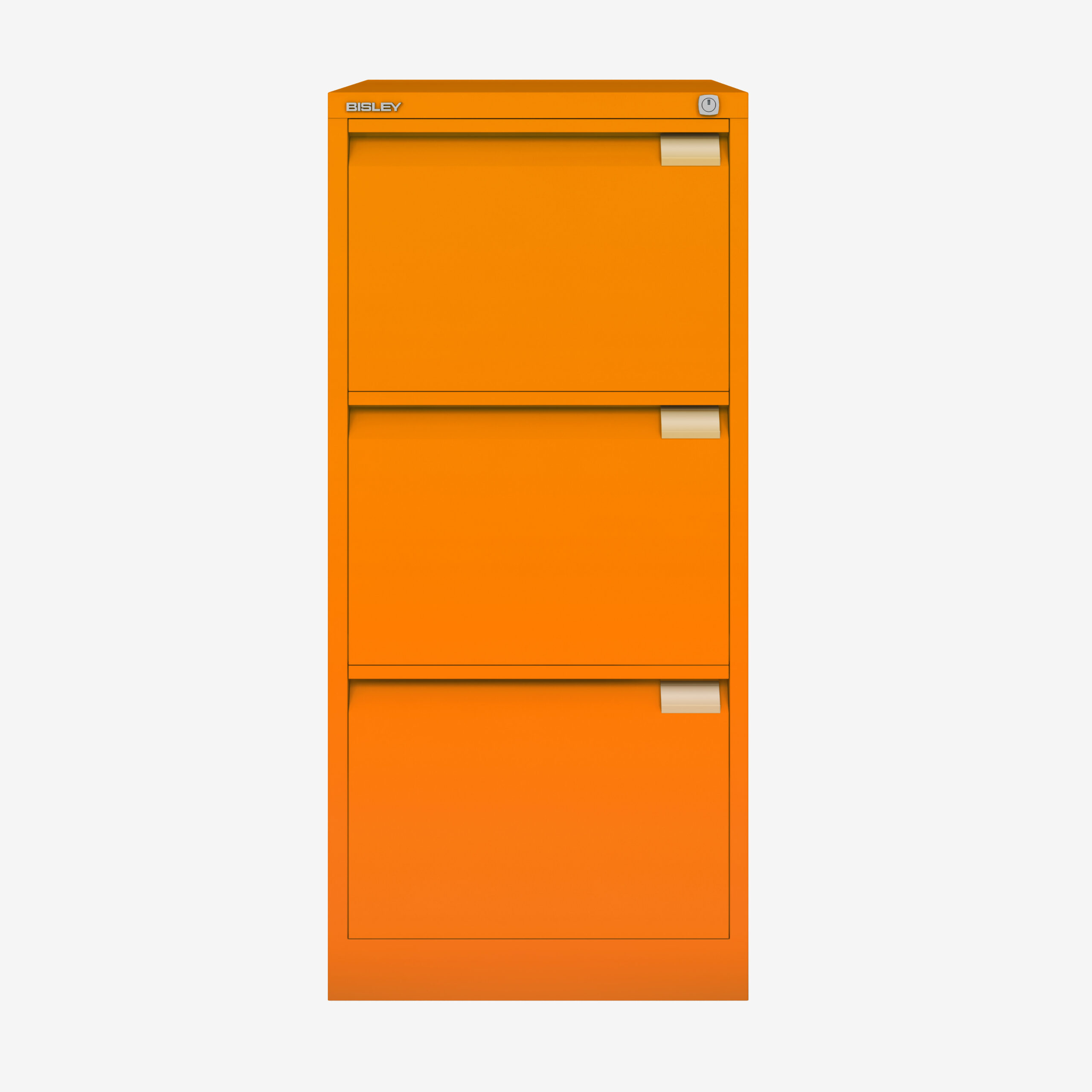 Bisley 3 Drawer Foolscap Filing Cabinet in Orange | Bisley Direct