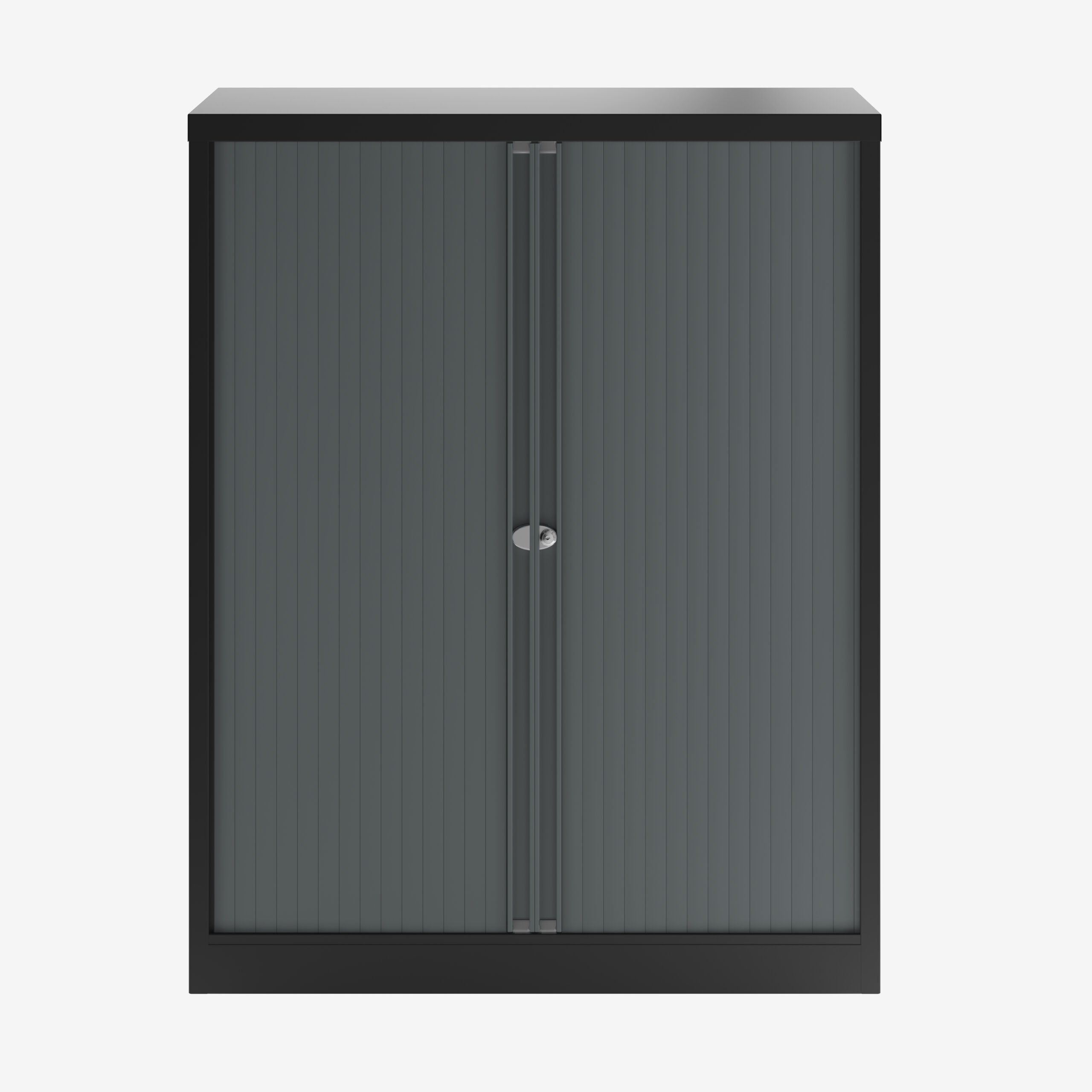 1000MM Wide Bisley Steel Tambour Unit in Black | Bisley Direct