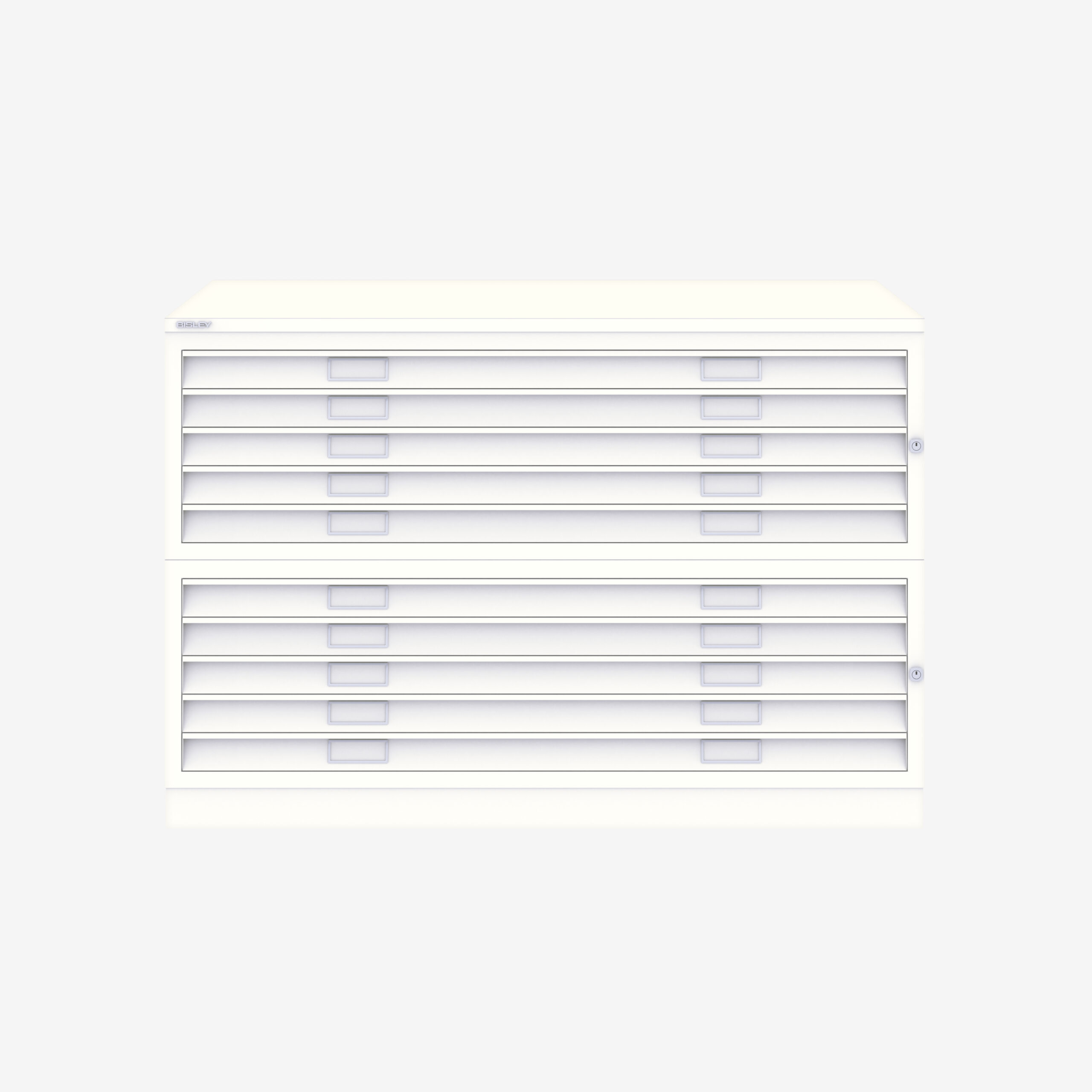 Bisley 10 Drawer Cabinet in Traffic White | A0 Filing Cabinet | Bisley Direct