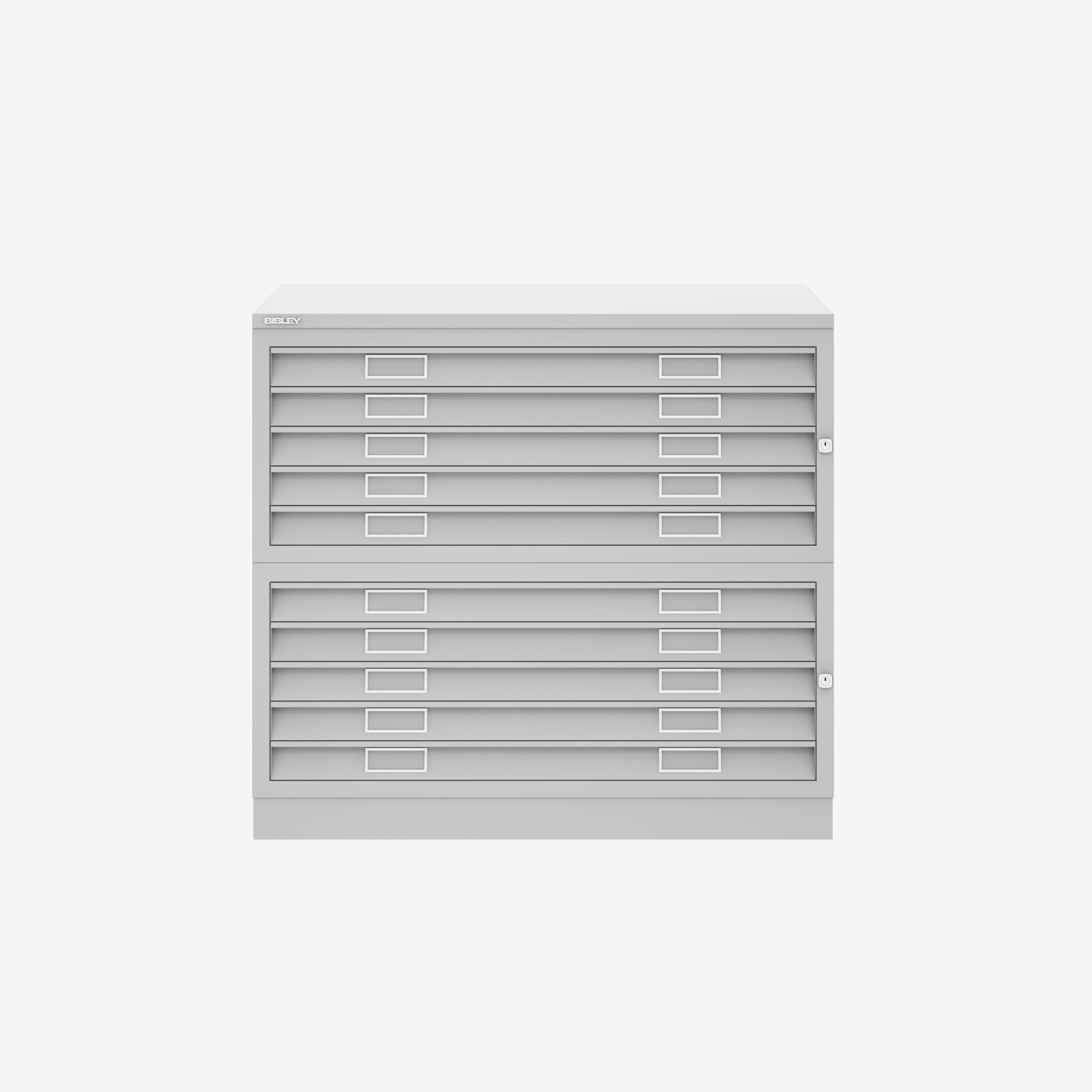 Bisley 10 Drawer Cabinet in Goose Grey | A1 Filing Cabinet | Bisley Direct