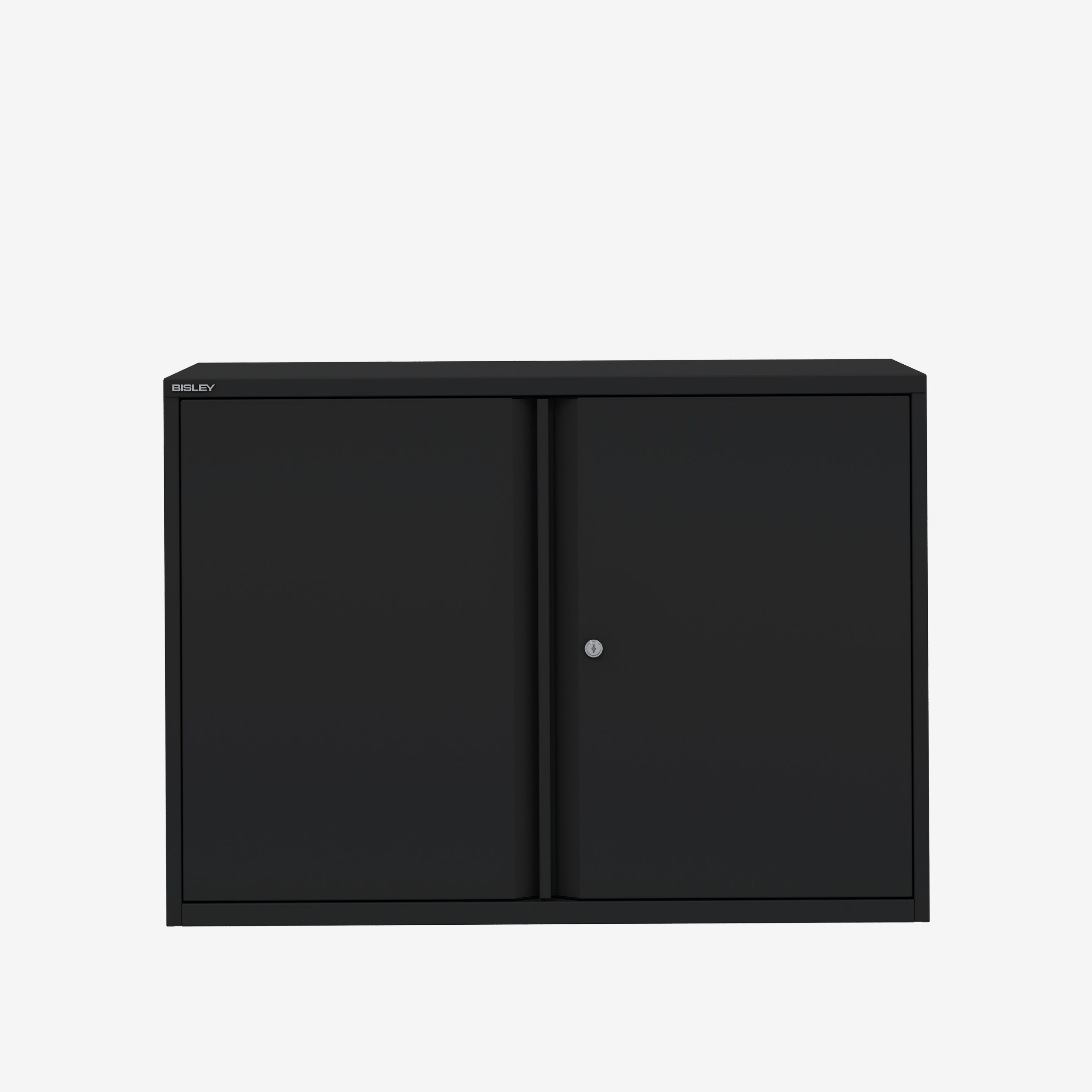 1000MM Wide Small Lockable Storage Cabinet in Black | Bisley Direct